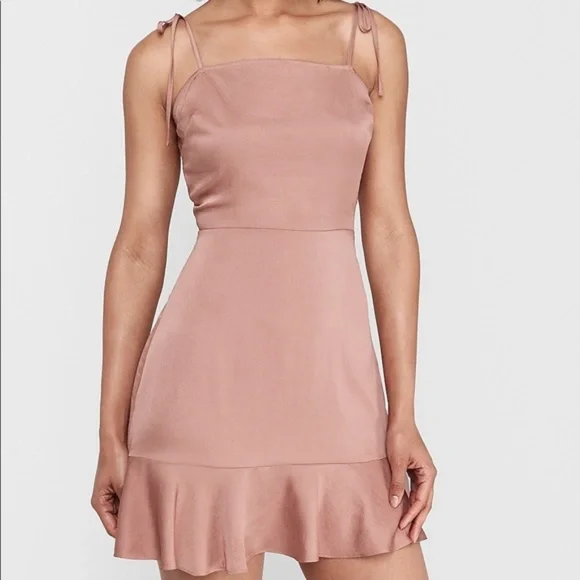 tie shoulder fit and flare dress Lelisa Shoulder Tie Dress